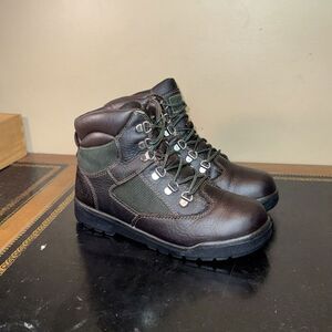 Timberland 8 inch Field Boots Beef & Broccoli Brown A1798 Gs Gradeschool Size 6Y